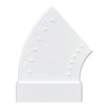 Колено горизонтальное разноугловое 55х110 мм																					